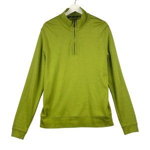 Robert Talbott Sweatshirt Adult L 1/4‎ Zip Green Pullover Pima Cotton Mens Polo